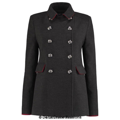 De La Creme Womens Military Style Pea Coat